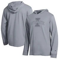 Men's Champion  Gray Iowa State Cyclones Tonal All-Star Long Sleeve Hooded T-Shirt