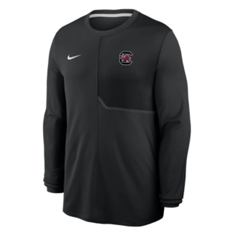 Men's Nike Black South Carolina Gamecocks Sideline Coaches UV Dri-FIT Long Sleeve Shirt