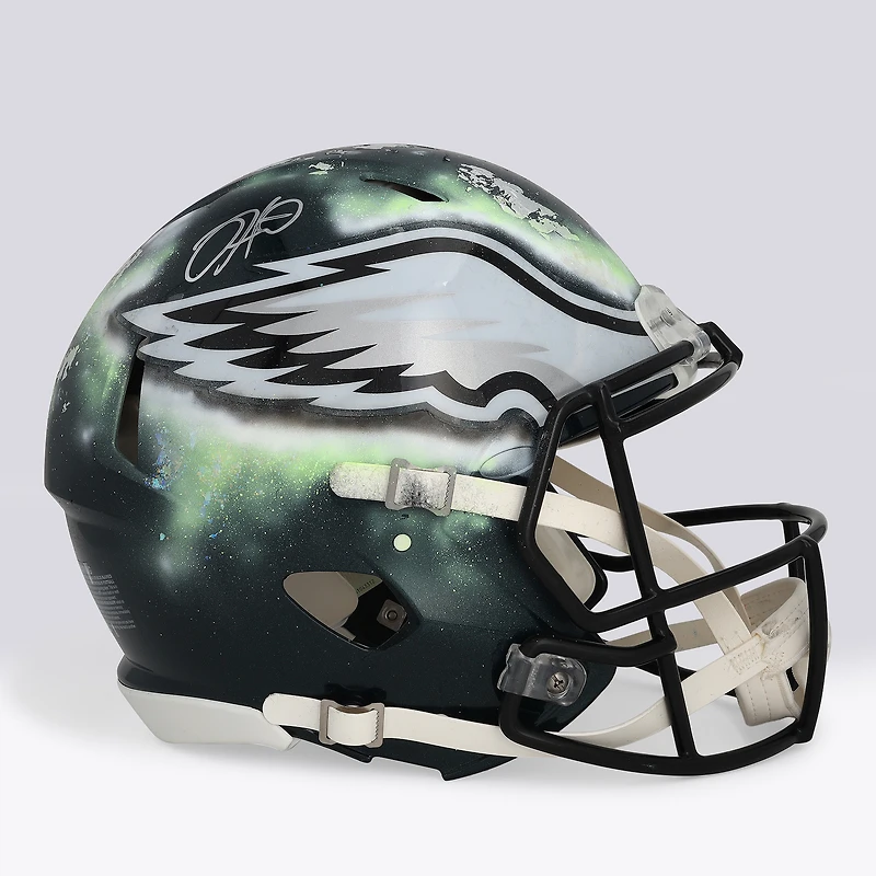 Jalen Hurts Philadelphia Eagles Autographed Speed Authentic Helmet - Art by Lady JDay - Limited Edition #1/1 - HH98516501