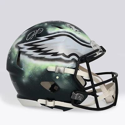 Jalen Hurts Philadelphia Eagles Autographed Speed Authentic Helmet - Art by Lady JDay - Limited Edition #1/1 - HH98516501