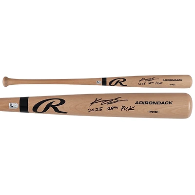 Kruz Schoolcraft San Diego Padres Autographed Blonde Rawlings Pro Bat with "2025 25th Pick" Inscription