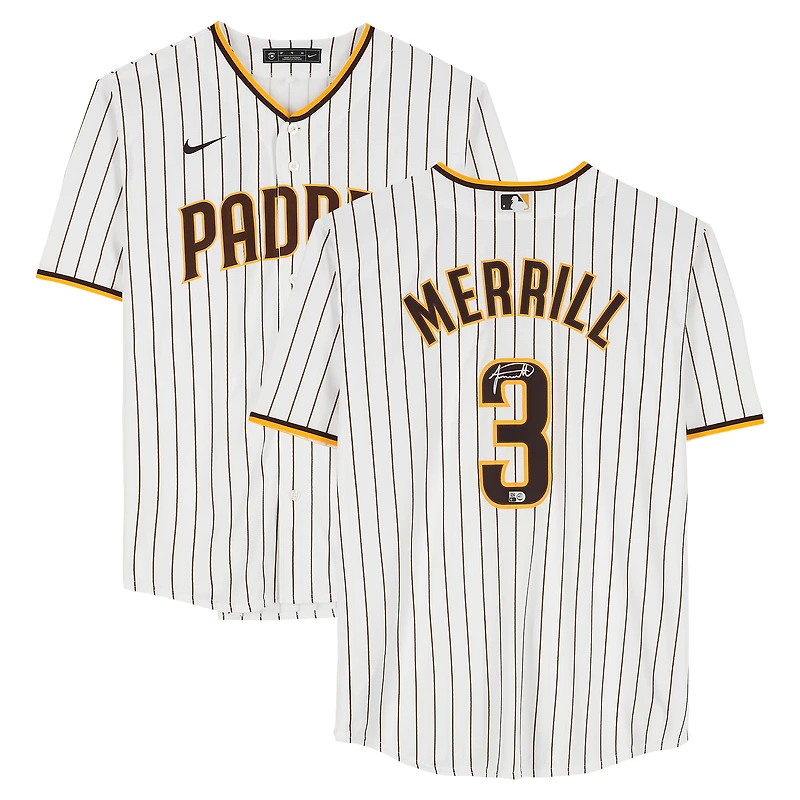 Jackson Merrill San Diego Padres Autographed White Nike Replica Jersey