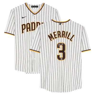 Jackson Merrill San Diego Padres Autographed White Nike Replica Jersey