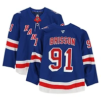 Brendan Brisson New York Rangers Game-Used #91 Blue Set 2 Jersey from the 2025-26 NHL Season