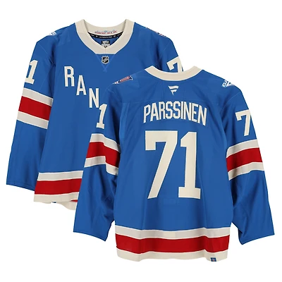 Juuso Parssinen New York Rangers Game-Used #71 Blue Centennial Jersey vs. Toronto Maple Leafs on March 5, 2026