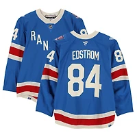 Adam Edstrom New York Rangers Game-Used #84 Blue Centennial Jersey vs. Toronto Maple Leafs on March 5, 2026