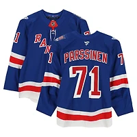Juuso Parssinen New York Rangers Game-Used #71 Blue Set 2 Jersey from the 2025-26 NHL Season