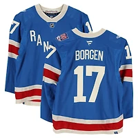 Will Borgen New York Rangers Game-Used #17 Blue Centennial Jersey vs. Toronto Maple Leafs on March 5, 2026