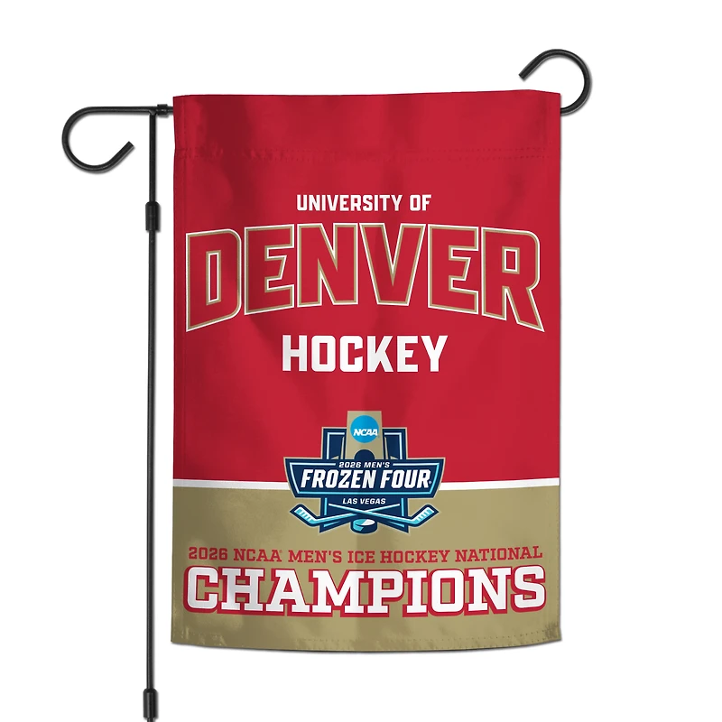 WinCraft Denver Pioneers 2026 NCAA Frozen Four Men's Ice Hockey National Champions 12" x 18" Double-Sided Garden Flag