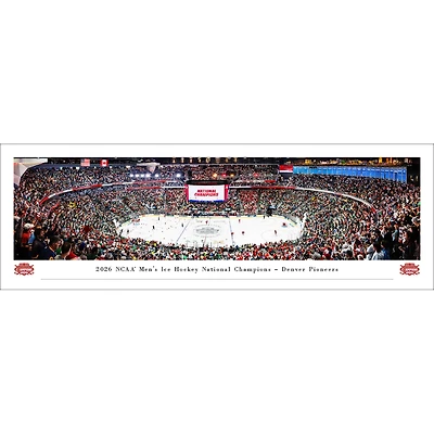 Denver Pioneers 2026 NCAA Frozen Four Men's Ice Hockey National Champions 13.5'' x 40'' Unframed Panoramic