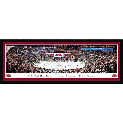 Denver Pioneers 2026 NCAA Frozen Four Men's Ice Hockey National Champions 15'' x 41.5'" Select Frame Panoramic
