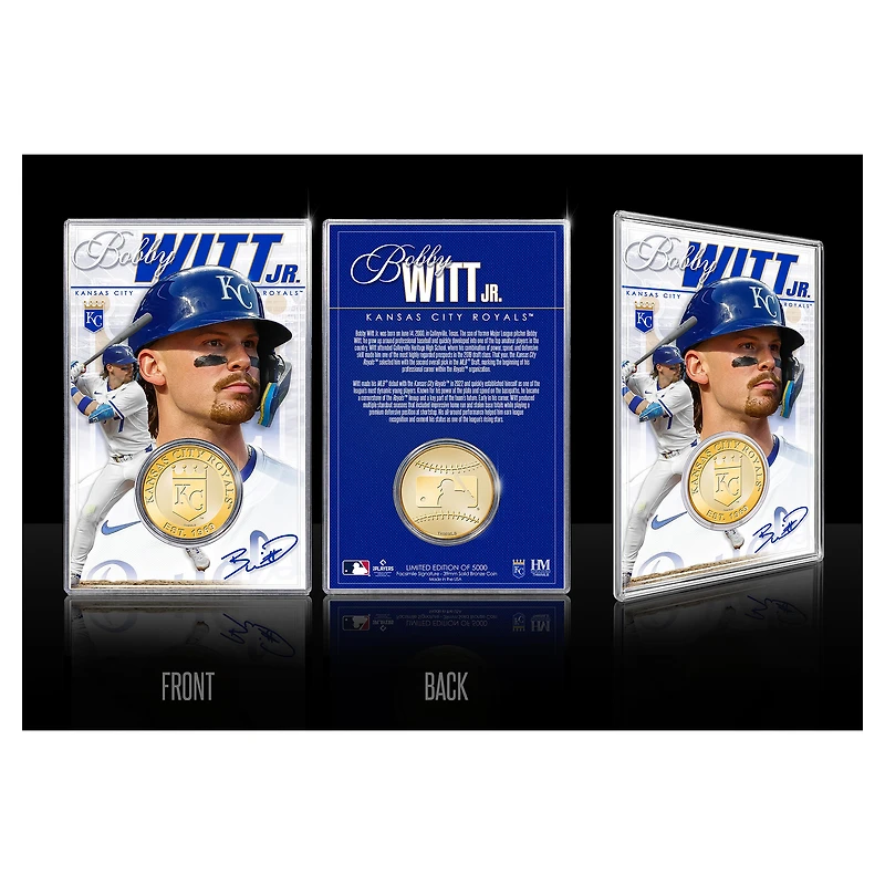 Highland Mint Bobby Witt Jr. Kansas City Royals Limited Edition Bronze Coin with Acrylic Holder