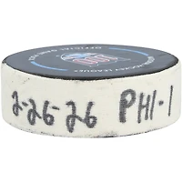 Matvei Michkov Philadelphia Flyers Game-Used Goal Puck from February 26, 2026 vs. New York Rangers