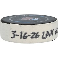 Mikey Anderson Los Angeles Kings Game-Used Goal Puck from March 16, 2026 vs. New York Rangers