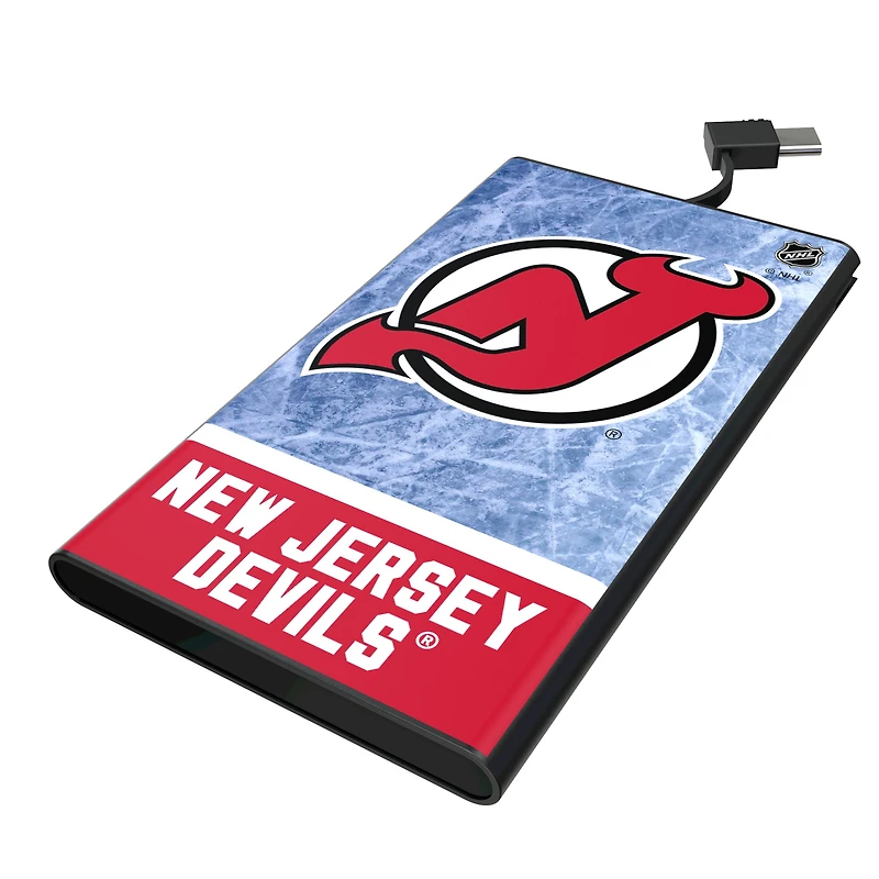 Keyscaper New Jersey Devils Ice Wordmark 5000mAh Flat Powerbank