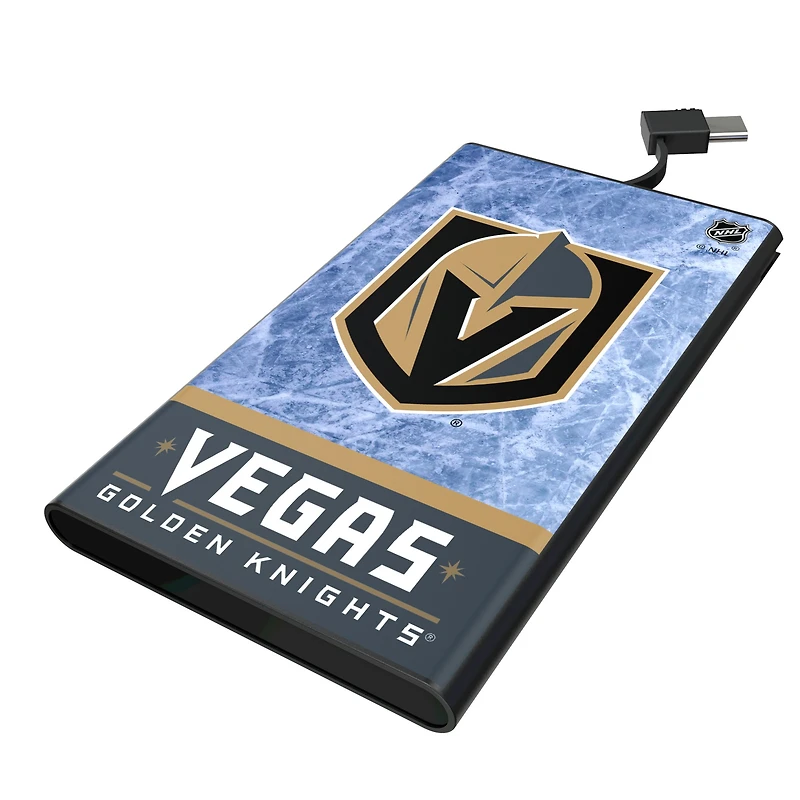 Keyscaper Vegas Golden Knights Ice Wordmark 5000mAh Flat Powerbank