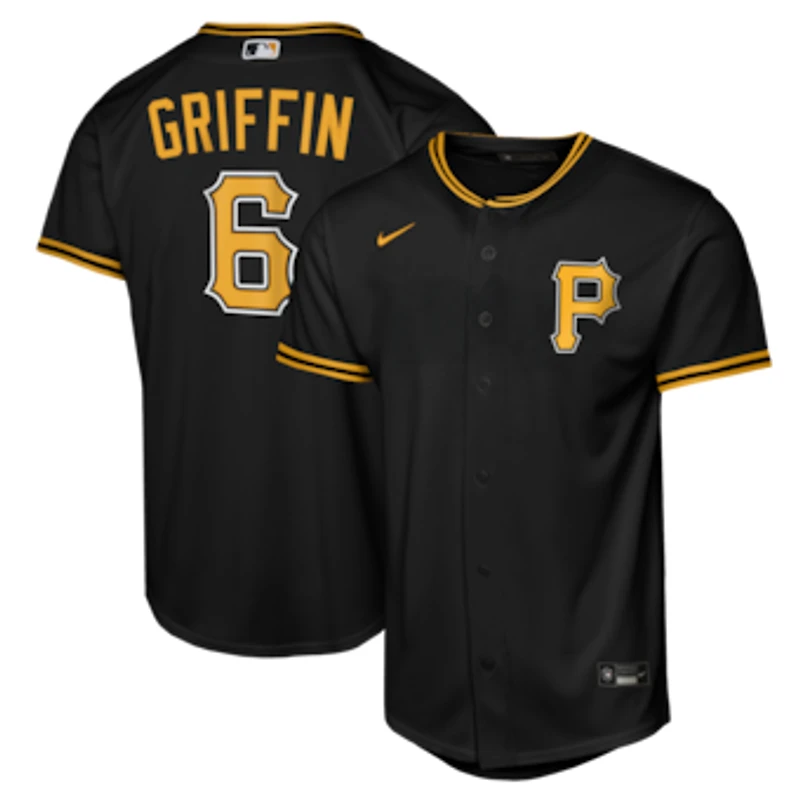 Youth Nike Konnor Griffin Black Pittsburgh Pirates Alternate Replica Jersey