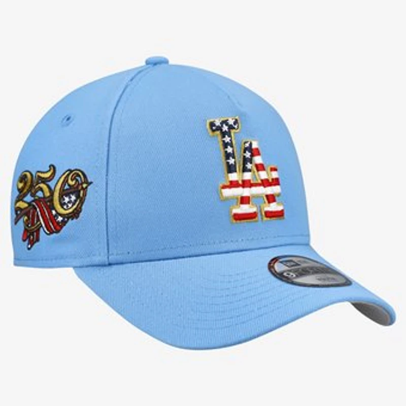 Youth New Era Light Blue Los Angeles Dodgers Celebrate America's 250th 9FORTY A-Frame Adjustable Hat