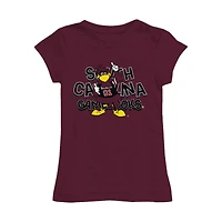 Girls Youth Vive La Fete Garnet South Carolina Gamecocks Mascot & Name Fitted T-Shirt
