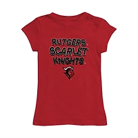 Girls Toddler Vive La Fete Scarlet Rutgers Scarlet Knights Mascot & Name Fitted T-Shirt