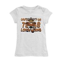 Girls Toddler Vive La Fete White Texas Longhorns Mascot & Name Fitted T-Shirt