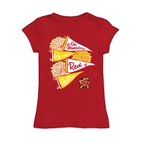 Girls Toddler Vive La Fete Red Maryland Terrapins Game Day Spirit Cheer Fitted T-Shirt