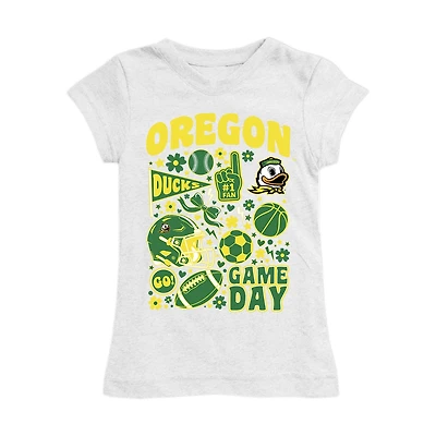 Girls Youth Vive La Fete White Oregon Ducks All-Star Game Day Sports Fitted T-Shirt