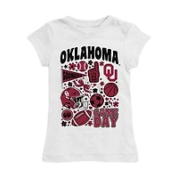 Girls Youth Vive La Fete White Oklahoma Sooners All-Star Game Day Sports Fitted T-Shirt