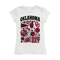 Girls Youth Vive La Fete White Oklahoma Sooners All-Star Game Day Sports Fitted T-Shirt