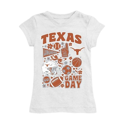 Girls Youth Vive La Fete White Texas Longhorns All-Star Game Day Sports Fitted T-Shirt