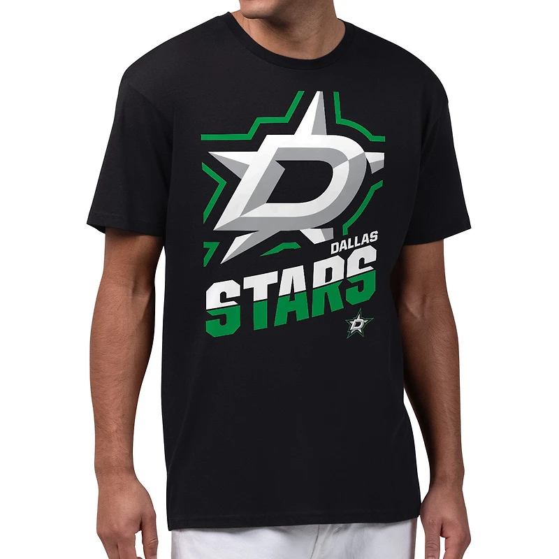 Men's Starter Black Dallas Stars Logo Zoom T-Shirt