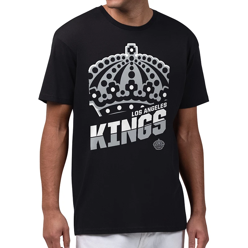 Men's Starter Black Los Angeles Kings Logo Zoom T-Shirt