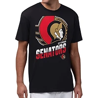 Men's Starter Black Ottawa Senators Logo Zoom T-Shirt
