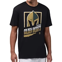 Men's Starter Black Vegas Golden Knights Logo Zoom T-Shirt