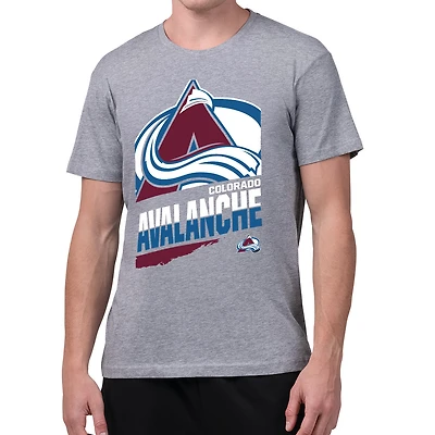 Men's Starter Gray Colorado Avalanche Logo Zoom T-Shirt