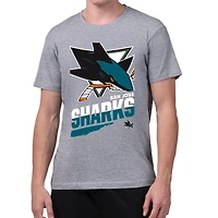 Men's Starter Gray San Jose Sharks Logo Zoom T-Shirt