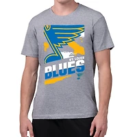 Men's Starter Gray St. Louis Blues Logo Zoom T-Shirt