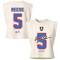 Unisex round21 Angel Reese Cream Atlanta Dream Motion Strength Name & Number Sleeveless T-Shirt