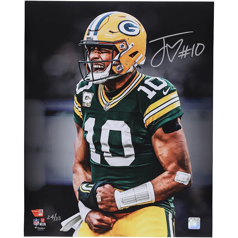 Jordan Love Green Bay Packers Autographed 16" x 20" Unleashed Spotlight Photograph - Limited Edition of 25