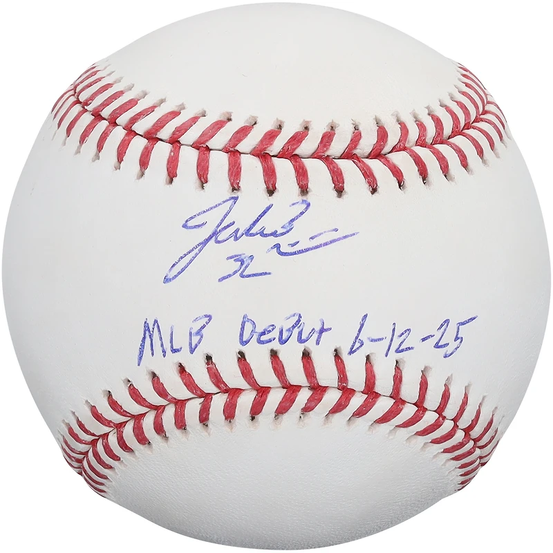 Jacob Misiorowski Milwaukee Brewers Autographed Baseball with "MLB Debut 6-12-25" Inscription