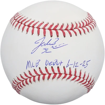 Jacob Misiorowski Milwaukee Brewers Autographed Baseball with "MLB Debut 6-12-25" Inscription