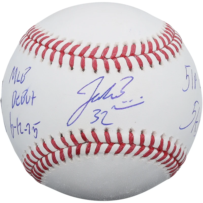 Jacob Misiorowski Milwaukee Brewers Autographed Baseball with Multiple Inscriptions