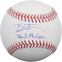 Brice Turang Milwaukee Brewers Autographed Baseball with "This Is My Crew" Inscription