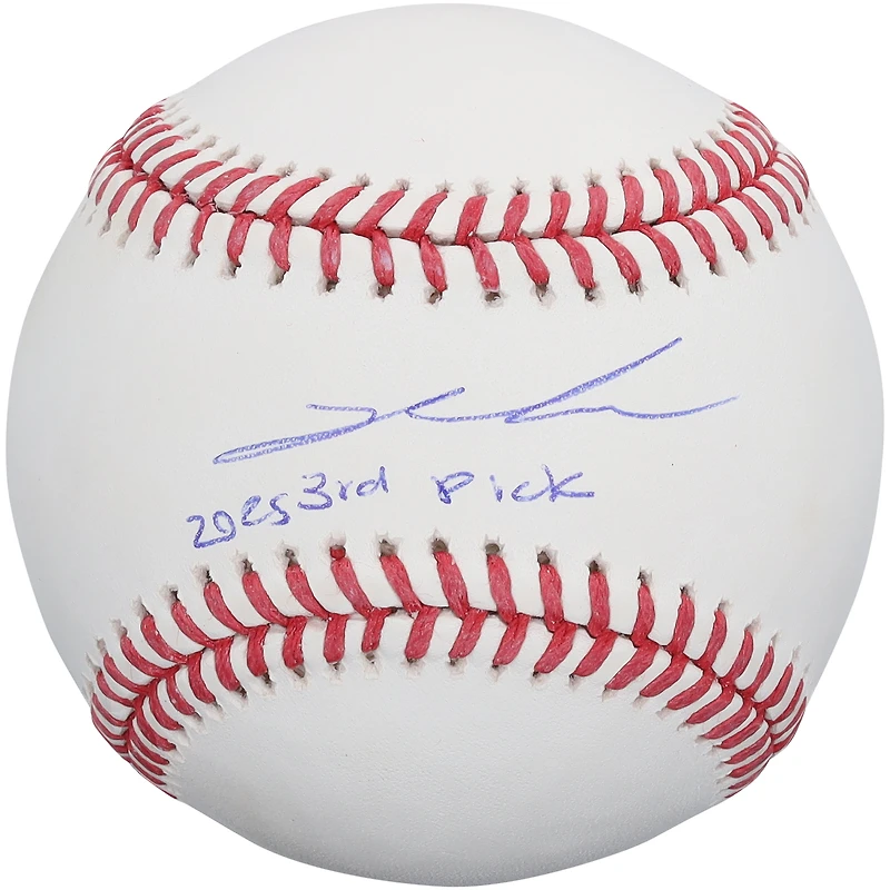 Kade Anderson Seattle Mariners Autographed Baseball with "2025 3rd Pick" Inscription