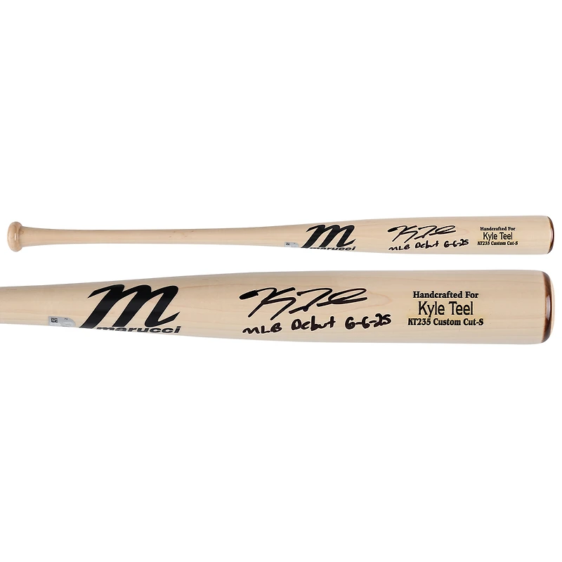 Kyle Teel Chicago White Sox Autographed Marucci Game Model Bat with "MLB Debut 6-6-25" Inscription