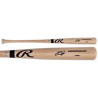 Jackson Chourio Milwaukee Brewers Autographed Blonde Rawlings Pro Bat