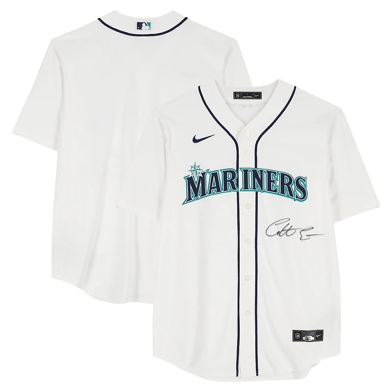 Colt Emerson Seattle Mariners Autographed White Nike Replica Jersey