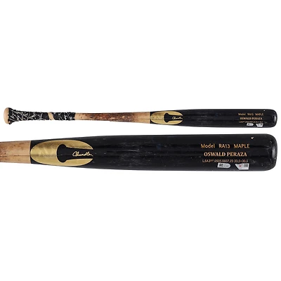 Oswald Peraza New York Yankees Game-Used Black and Tan Chandler Broken Bat vs. Toronto Blue Jays on September 27, 2023