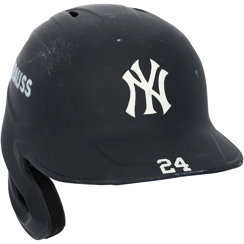 Jasson Domínguez New York Yankees Game-Used #24 Navy Batting Helmet vs. Texas Rangers on August 4 and vs. Baltimore Orioles on September 18, 2025
