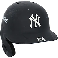 Jasson Domínguez New York Yankees Game-Used #24 Navy Batting Helmet vs. Texas Rangers on August 4 and vs. Baltimore Orioles on September 18, 2025